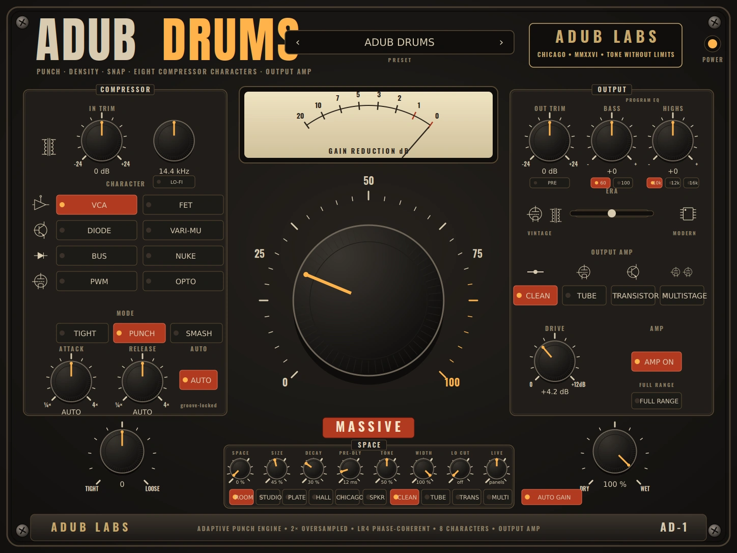 ADUB DRUMS interface preview