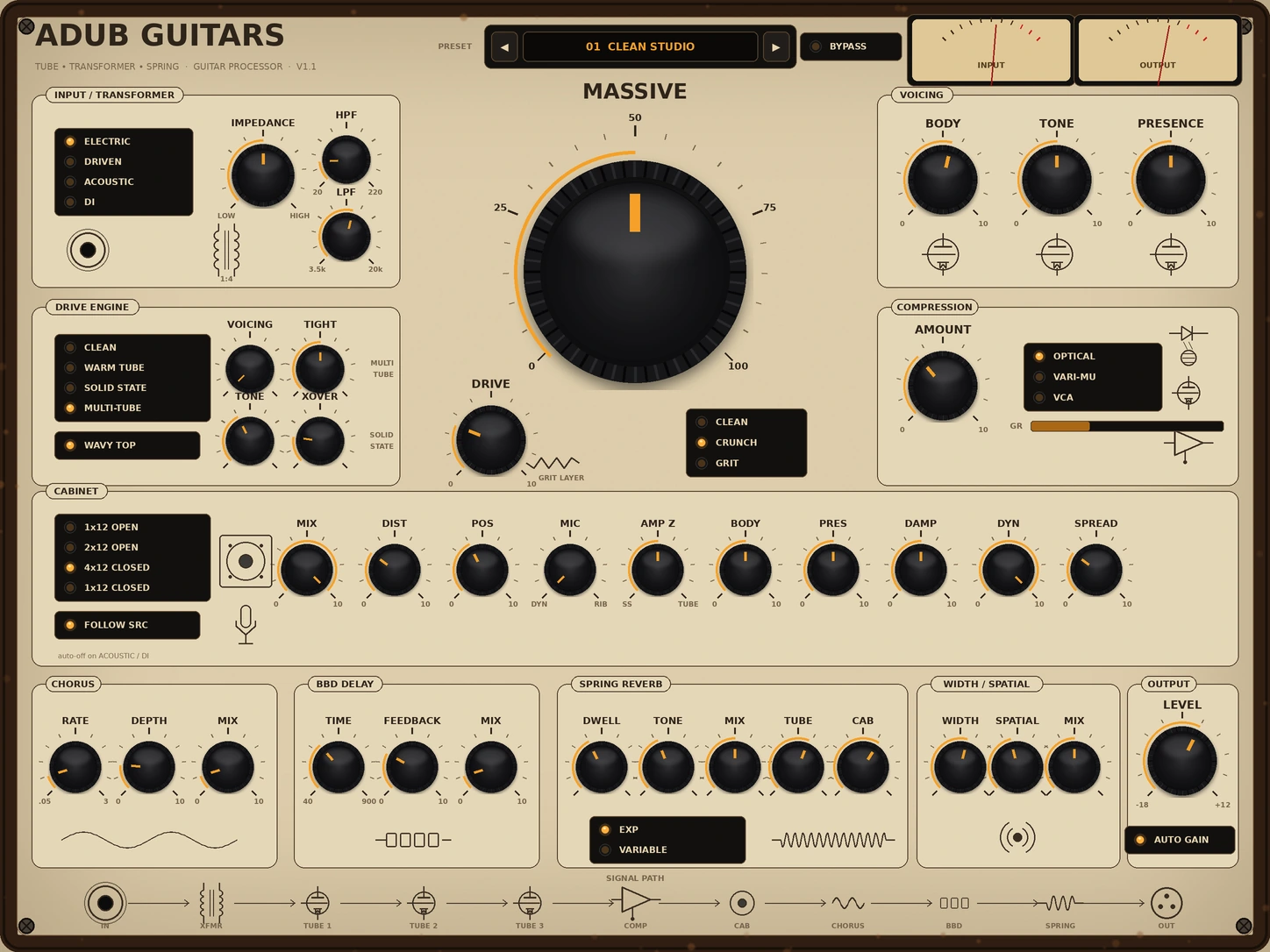 ADUB GUITARS interface preview